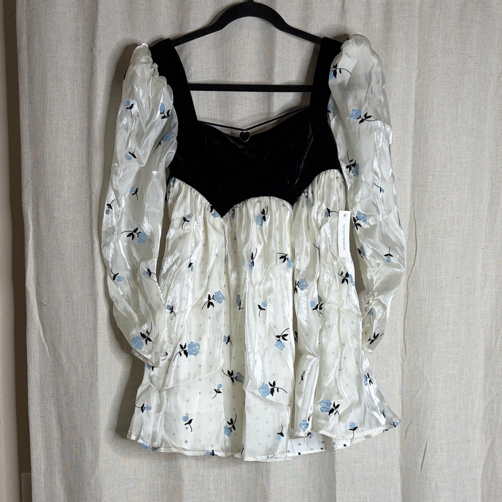 For love and lemons size XXS Elegant Black and White Floral Women's dress